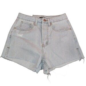 Women's Wild Fable High Rise Cutoff Jean Shorts Light Wash 2